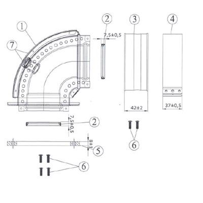 Отвод 45° для коаксиального дымохода Protherm D60/100 мм (для котлов ЯГУАР) 574513425 - фото 126468