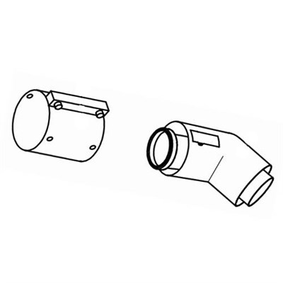 Отвод 45° для коаксиального дымохода Protherm D80/125 мм (для котлов РЫСЬ MKO/MKV) 640220125 - фото 126470