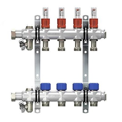 Коллекторная группа для теплого пола ELSEN EMi03 - 1" на 2 контура 3/4" Евроконус 1518693401 - фото 129386