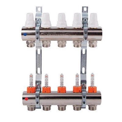 Коллекторная группа для теплого пола ICMA K014 - 1" на 2 контура M24x1.5 (метрическая резьба) 599993987 - фото 129697