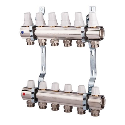 Коллекторная группа для радиаторного отопления ICMA K005 - 1" на 12 контуров 3/4" Евроконус 324595996 - фото 129844