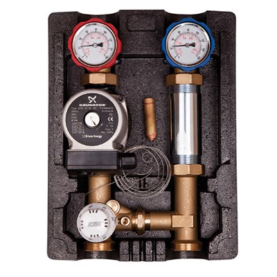 Насосная группа ICMA R002 - 1"1/2 x 3/4" (ВР/НР, насос Grundfos UPS 25/65, подключение слева) 486970762 - фото 130286