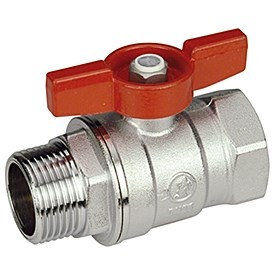 Кран шаровой Giacomini R254D - 1" (ВР/НР, PN35, Tmax 185°C, ручка-бабочка красная) 994385833 - фото 136358