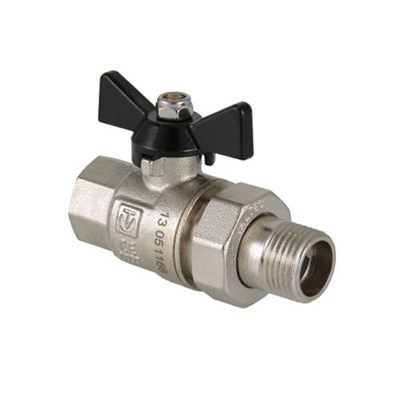 Кран шаровой полнопроходной VALTEC PERFECT VT.327.N - 1/2" (ВР/НР-американка, PN100, ручка-бабочка) 1554409801 - фото 136773