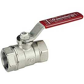 Кран шаровой Giacomini R250D - 2"1/2 (ВР/ВР, PN35, Tmax 185°C, ручка-рычаг красная) 265474315 - фото 137005