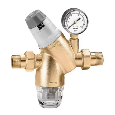 Регулятор давления мембранный Caleffi 5351 - 1/2" (НГ/НГ, PN25, Tmax 40°C, с манометром) 1405739258 - фото 138206