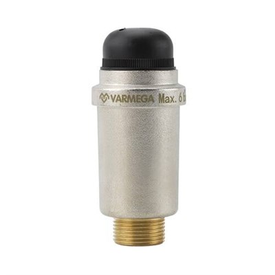 Воздухоотводчик автоматический Varmega VM132 - 3/4" (НР, PN6, Tmax 110°C, воздухоотвод сверху) 1663921640 - фото 139164