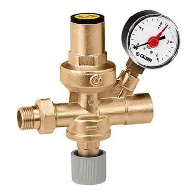 Клапан подпиточный Caleffi 553 - 1/2" (НР/ВР, PN16, Tmax 70°C, настройка 0,3-4 бар, с манометром) 475726981 - фото 139963