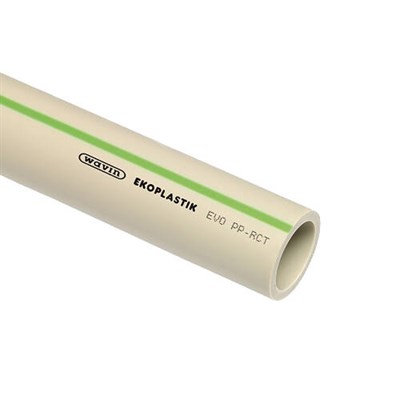 Труба полипропиленовая WAVIN Ekoplastik EVO - 25x2.8 (PP-RCT, PN22, t70°C штанга 4м, цвет серый) 1508606981 - фото 141416