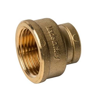 Муфта редукционная STOUT SFT 0005 - 1/2" x 3/8" (для стальных труб, латунь без покрытия) 999442338 - фото 148435