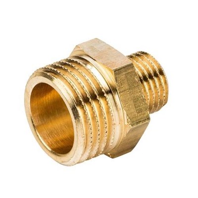 Ниппель редукционный STOUT SFT 0003 - 1/2" x 1/4" (для стальных труб, латунь без покрытия) 1582873548 - фото 148511