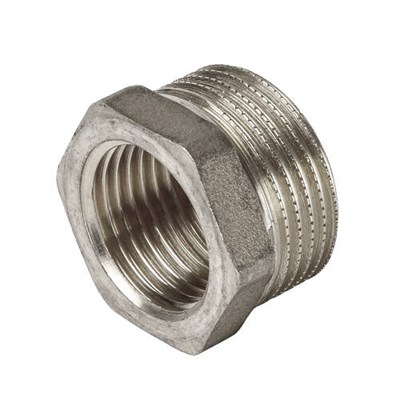 Футорка STOUT SFT 0029 - 1/2" x 1/4" (для стальных труб, латунь никелированная) 1275785765 - фото 149081