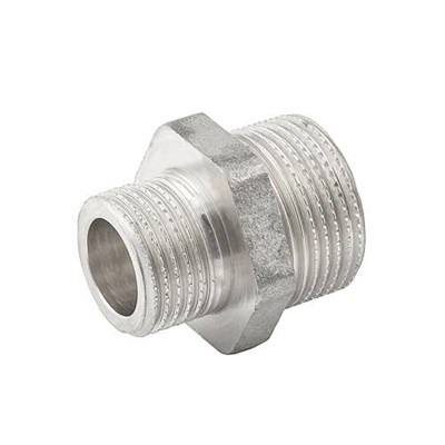 Ниппель редукционный ELSEN METALIT EBF29 - 3/8" x 1/2" (резьбовой, латунь с покрытием TIN) 481602610 - фото 149500