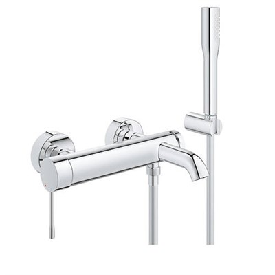 Смеситель для ванны GROHE Essence - 33628001 (однорычажный, с лейкой и держателем) 1456599548 - фото 179586