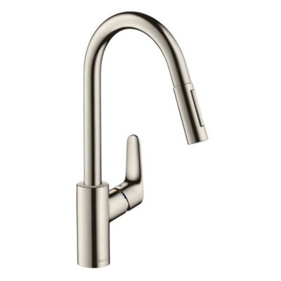 Смеситель для кухонной мойки Hansgrohe Focus - 31815800 (однорычажный, цвет сталь) 288470592 - фото 180883