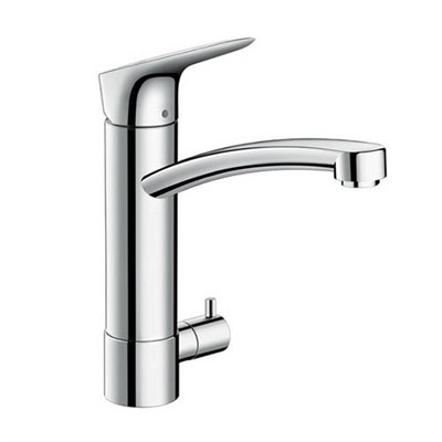 Смеситель для кухонной мойки Hansgrohe Logis - 71834000 (однорычажный, с запорным вентилем) 886725536 - фото 181158