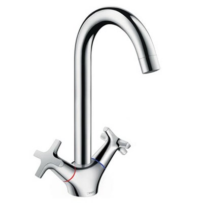 Смеситель для кухонной мойки Hansgrohe Logis Classic - 71285000 (двухвентильный, цвет хром) 1004470290 - фото 181162