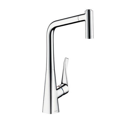 Смеситель для кухонной мойки Hansgrohe Metris - 14820000 (однорычажный, цвет хром) 768562003 - фото 181164