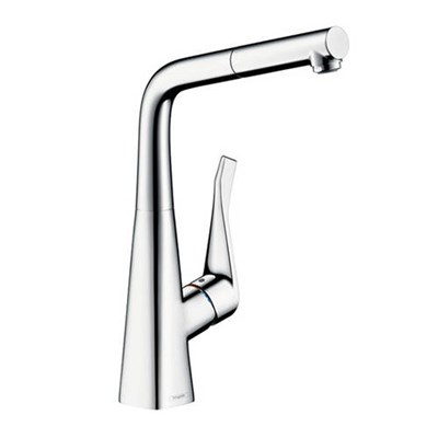 Смеситель для кухонной мойки Hansgrohe Metris - 14821000 (однорычажный, цвет хром) 51505100 - фото 181166