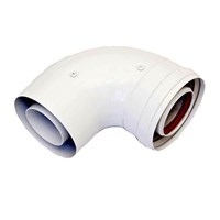 Отвод 90° Ariston AL/PPS Ду80/125 мм 262745432