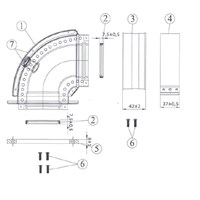 Отвод 45° для коаксиального дымохода Protherm D60/100 мм (для котлов ЯГУАР) 574513425