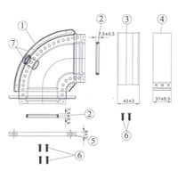 Отвод 45° для раздельного дымохода Protherm D80 мм (для котлов ЯГУАР) 1934075474