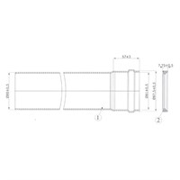 Труба для раздельнго дымохода Protherm D80 мм, длина 0.5 м (для котлов ЯГУАР) 1673035194