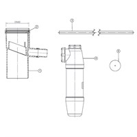 Конденсатоотводчик вертикальный для раздельного дымохода Protherm D80 мм (для ГЕПАРД 2015, ПАНТЕРА) 1551519300