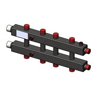 Коллектор котельной разводки двухкорпусный ZOTA - 1"1/4 на 5 контуров 1" (для котлов до 70кВт) 302273613