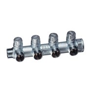 Коллектор запорный проходной FAR MULTIFAR 3906 - 3/4"(НР/ВР) на 4 контура М24x19 764623634