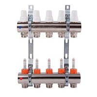 Коллекторная группа для теплого пола ICMA K014 - 1" на 10 контуров M24x1.5 (метрическая резьба) 1147477825