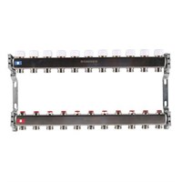 Коллекторная группа для радиаторного отопления ROMMER RMS3200 - 1" на 11 контуров 3/4"EK 1839109276