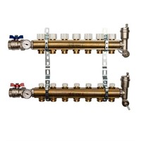 Коллекторная группа для радиаторного отопления STOUT SMB0468 - 1" на 7 контуров 3/4"EK (латунь) 1522515529