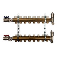 Коллекторная группа для радиаторного отопления STOUT SMB0468 - 1" на 8 контуров 3/4"EK (латунь) 1887612660