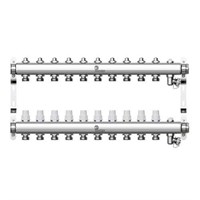 Коллекторная группа для радиаторного отопления Wester W903 - 1" на 10 контуров 3/4" Евроконус 1125979609