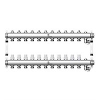 Коллекторная группа для радиаторного отопления Wester W903 - 1" на 11 контуров 3/4" Евроконус 1513237268