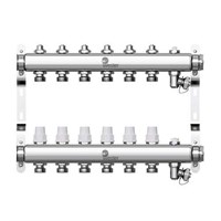 Коллекторная группа для радиаторного отопления Wester W903 - 1" на 6 контуров 3/4" Евроконус 199828728