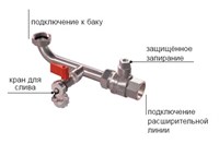 Кран запорный со сливом Reflex AG - 1" 1145572925