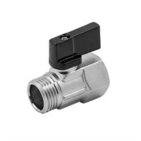 Кран шаровой ELSEN MINI - 1/2" (ВР/НР, PN10, Tmax 80°C, ручка-флажок черная) 1446604323