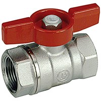 Кран шаровой Giacomini R251D - 1/2" (ВР/ВР, PN42, Tmax 185°C, ручка-бабочка красная) 859821428