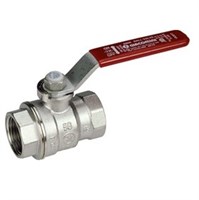 Кран шаровой полнопроходной Giacomini R850 - 1/2" (ВР/ВР, PN35, Tmax 185°C, ручка-рычаг красная) 192919548