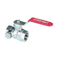 Кран шаровой SANEXT SM - 1"1/2 (ВР/ВР, PN25, Tmax 130°C, ручка-рычаг красная) 1592510259