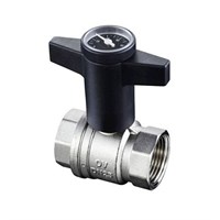 Кран шаровой полнопроходной Oventrop Optibal - 1/2" (ВР/ВР, PN16, Tmax 100°C, ручка с термометром) 1376937335