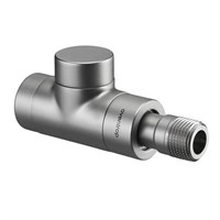 Вентиль балансировочный прямой Oventrop Combi E - 1/2" (ВР/НР, PN10, T max 120°C, матовая сталь) 219990476