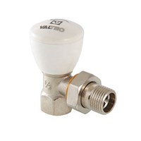 Вентиль ручной угловой VALTEC VT.007.N - 1/2" (ВР/НР-американка, PN10, Tmax 110°C) 942206629