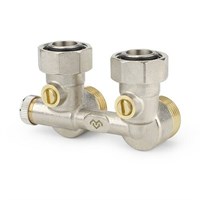 Узел нижнего подключения угловой Varmega VM138 - 3/4" (НР/НГ, PN10, T120°С, для однотрубных систем) 1379434868