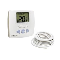 Термостат комнатный WATTS WFHT-LCD (двухрежимный, ЖК-дисплей, для сервоприводов 230В, + датчик пола) 507163791