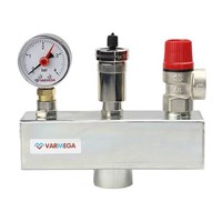 Группа безопасности котла Varmega VM163 - 1" (для систем отопления до 100 кВт, без теплоизоляции) 512577839