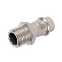 Переход на наружную резьбу ROMMER - 15 x 1/2" (прессовой, для труб из нержавеющей стали) 1490648389