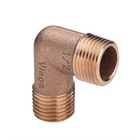 Отвод 90° Viega 3091 - 1/2" (НР/НР, резьбовой, бронза без покрытия) 867168414